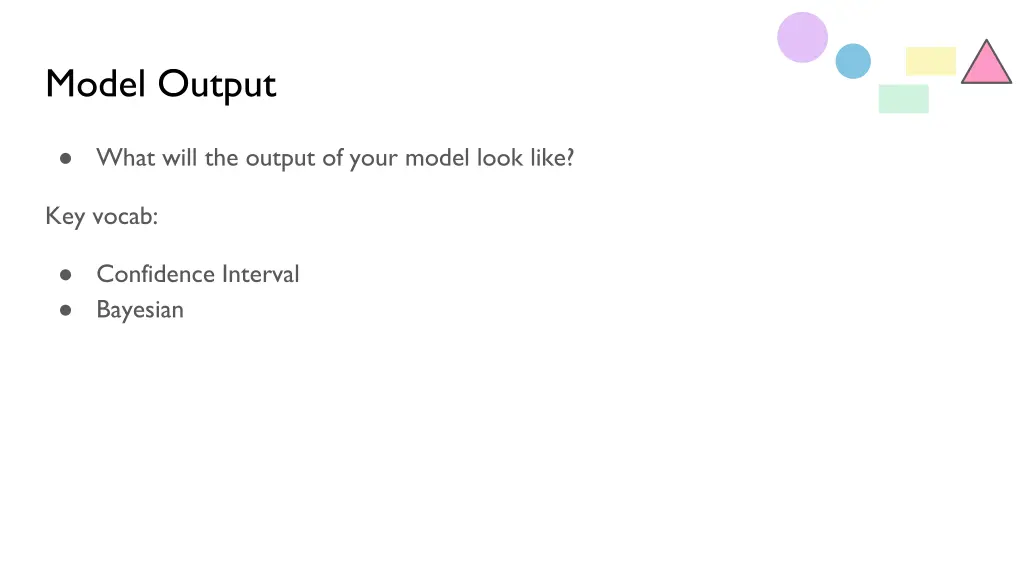 model output