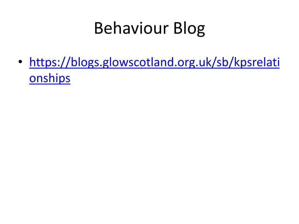 behaviour blog