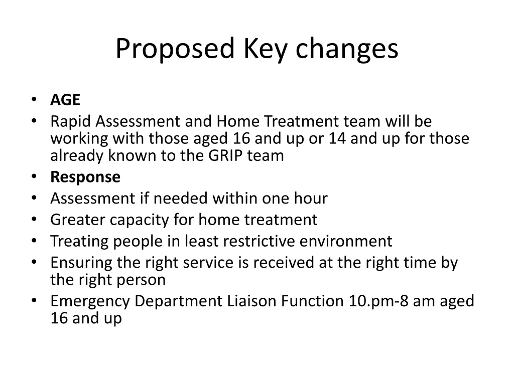 proposed key changes 1