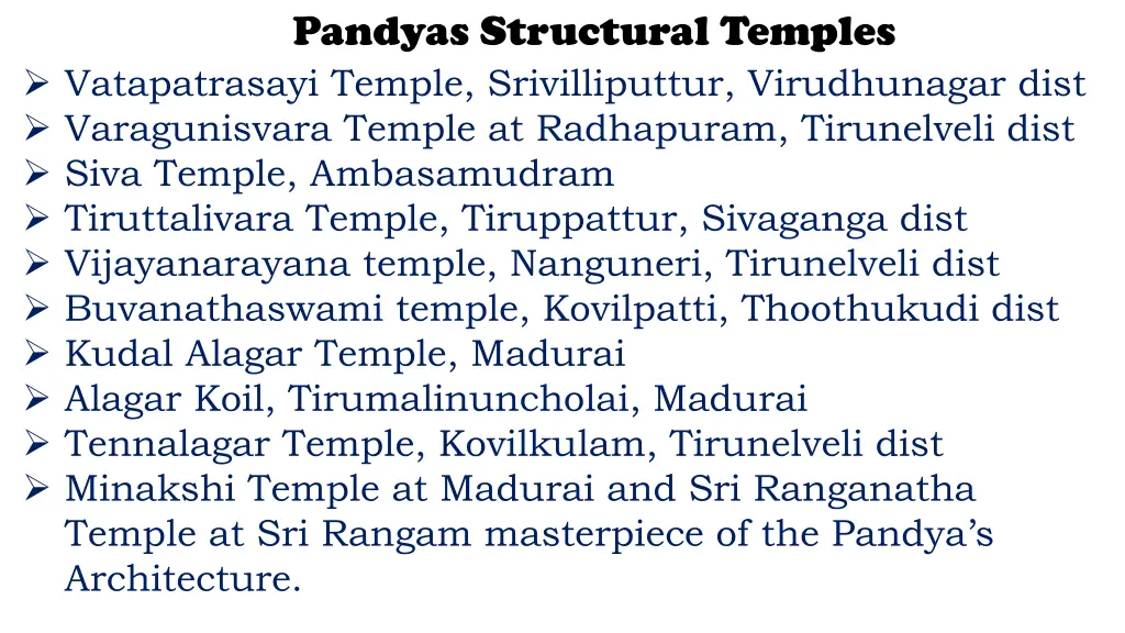 pandyas structural temples