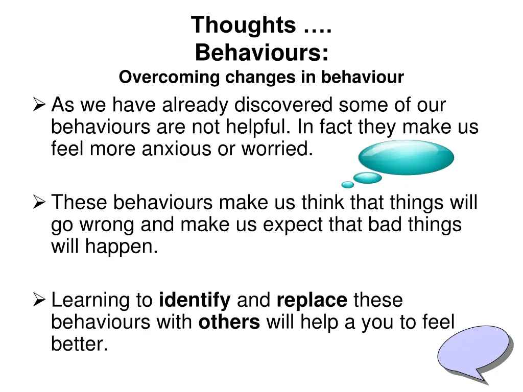 thoughts behaviours