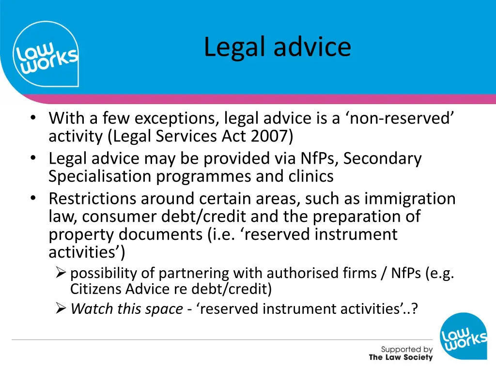 legal advice