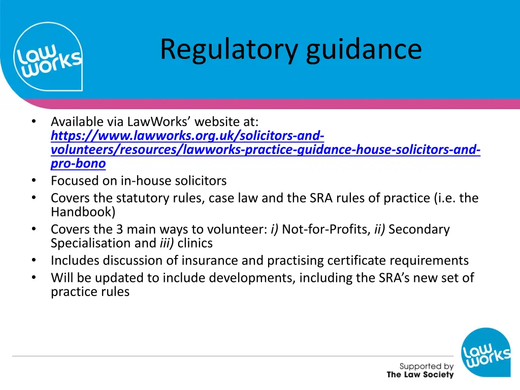 regulatory guidance