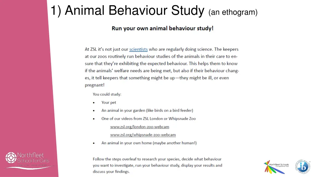 1 animal behaviour study an ethogram