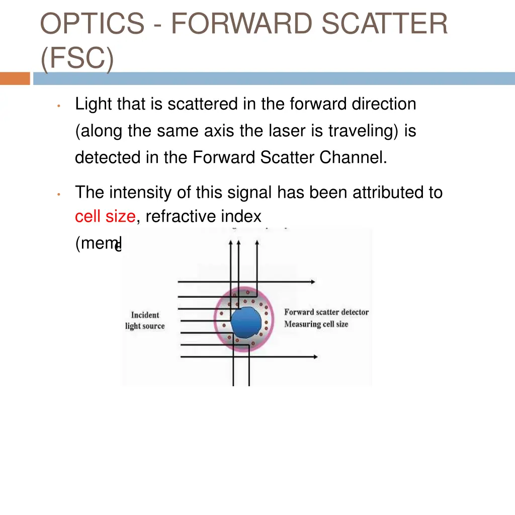 optics forward scatter fsc