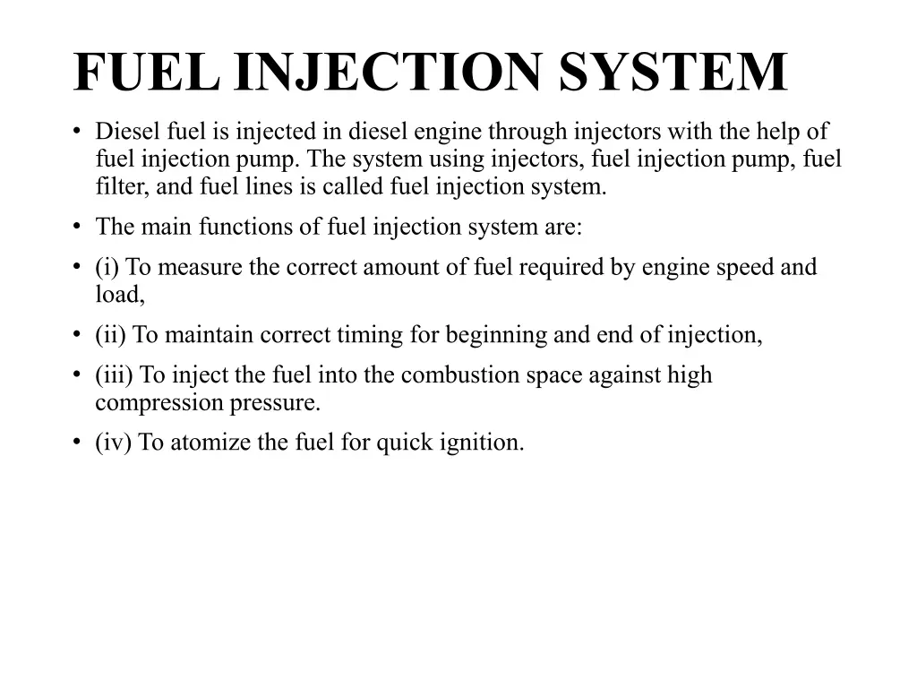 fuel injection system