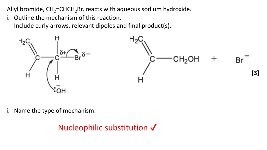 allyl bromide ch 2 chch 2 br reacts with aqueous