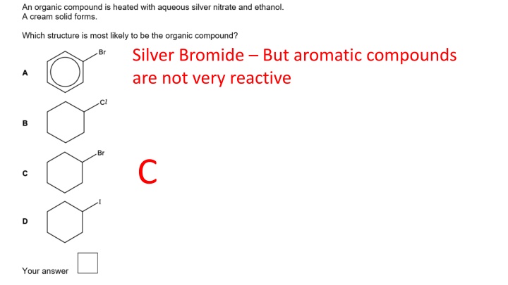 silver bromide but aromatic compounds