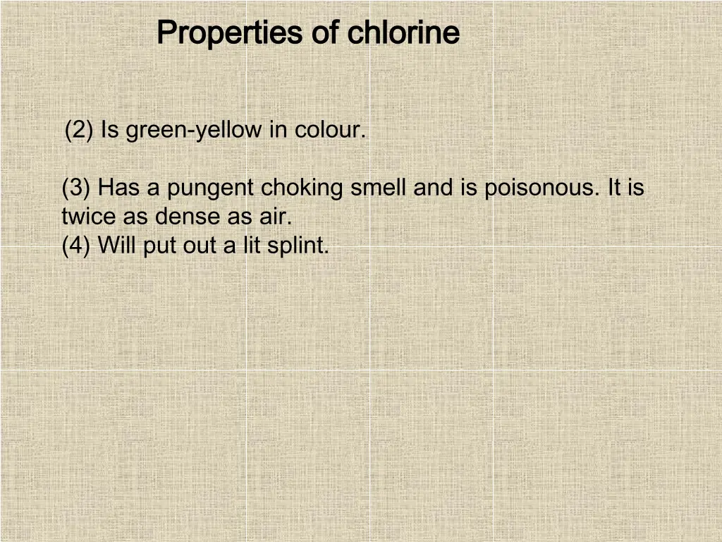 properties of chlorine properties of chlorine