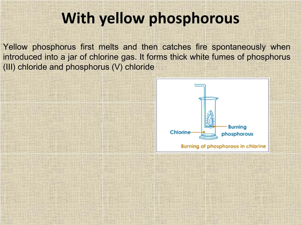 with yellow phosphorous