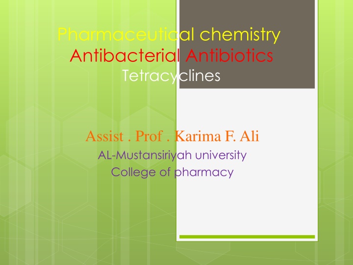 pharmaceutical chemistry antibacterial