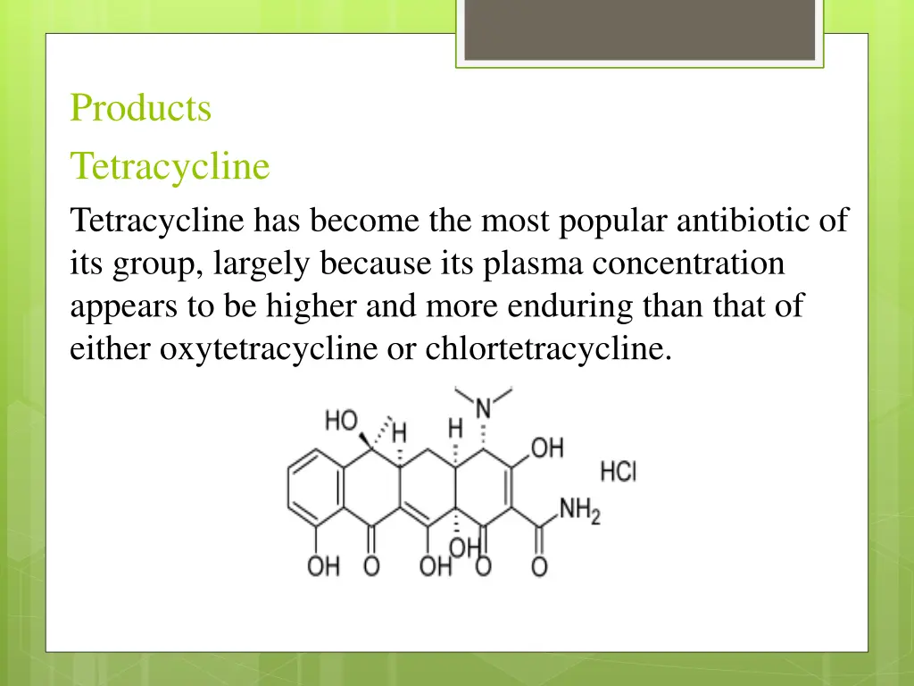 products tetracycline tetracycline has become