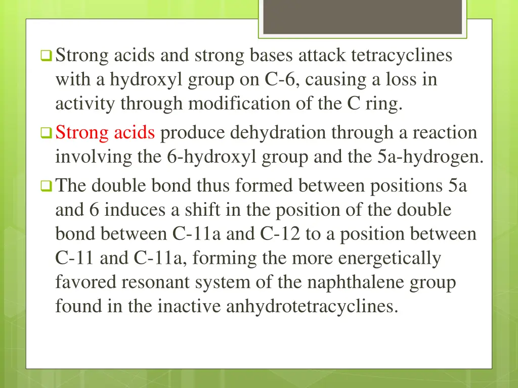 strong acids and strong bases attack