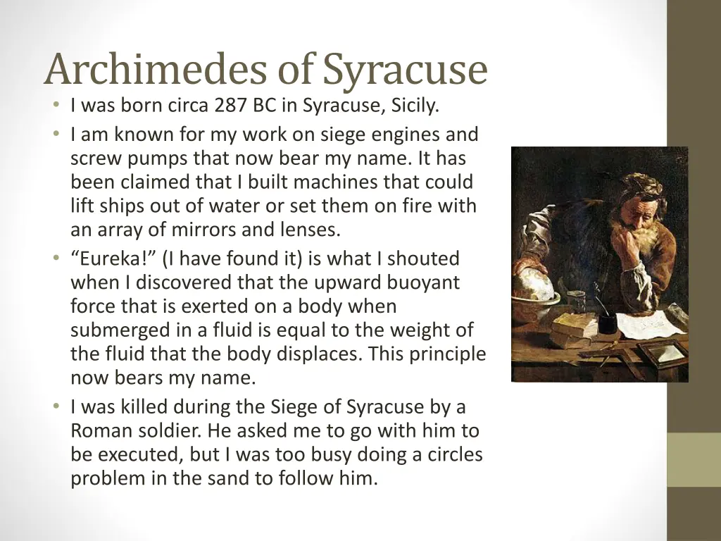 archimedes of syracuse i was born circa