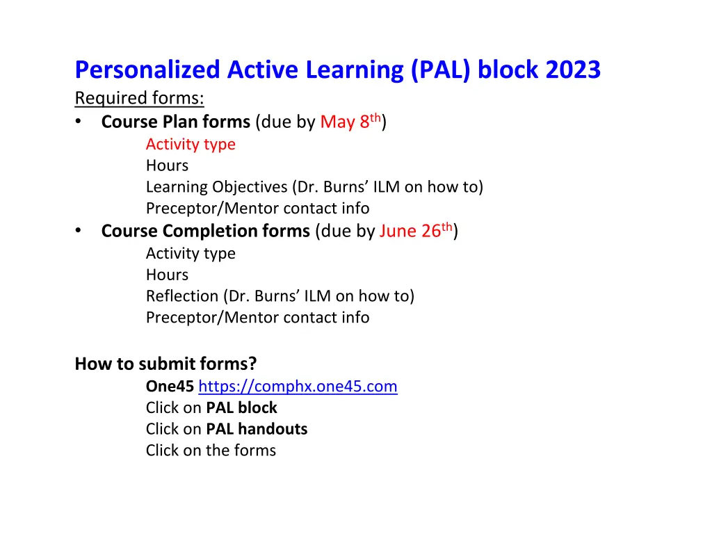 personalized active learning pal block 2023 2