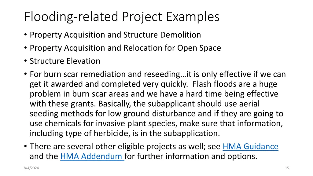 flooding related project examples