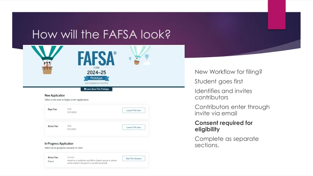 how will the fafsa look