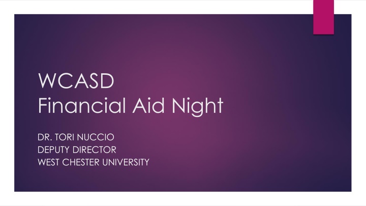 wcasd financial aid night