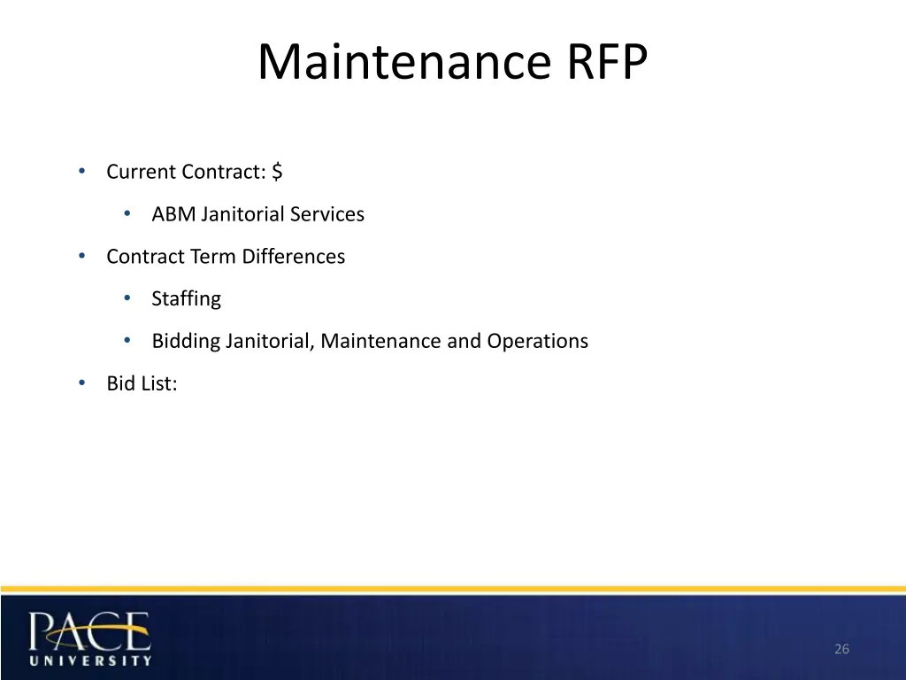 maintenance rfp