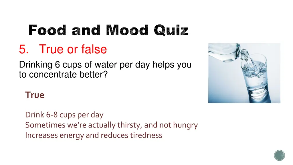 food and mood quiz 5 true or false drinking