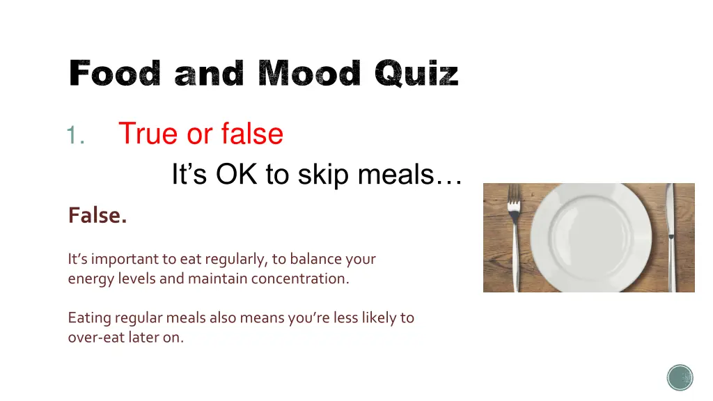 food and mood quiz