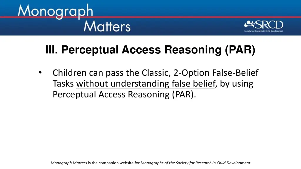 iii perceptual access reasoning par