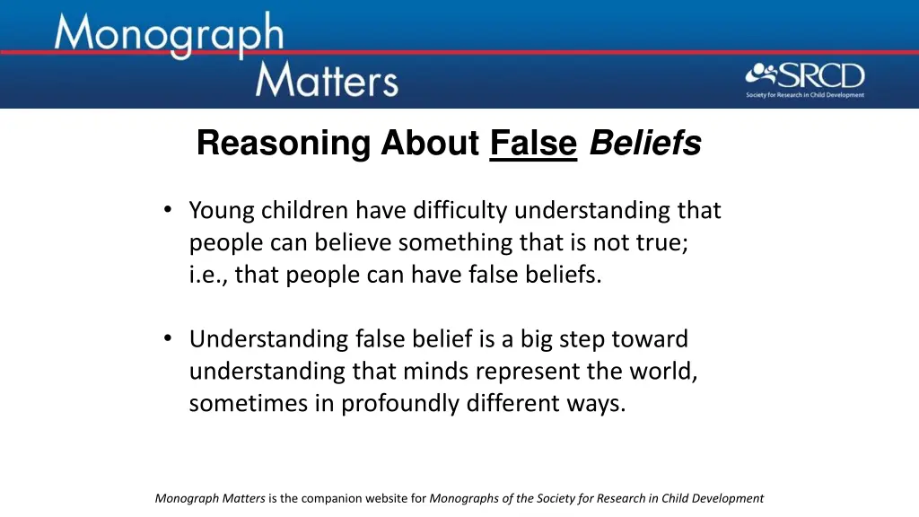 reasoning about false beliefs