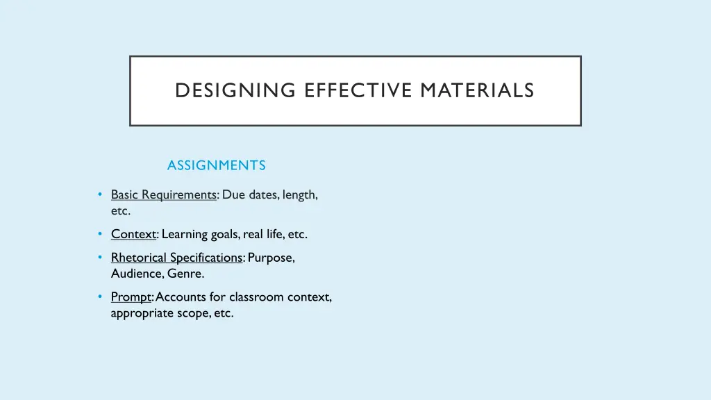 designing effective materials 1