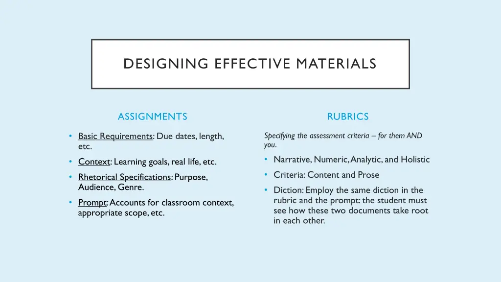 designing effective materials 2