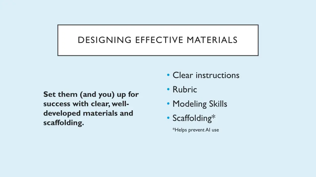 designing effective materials