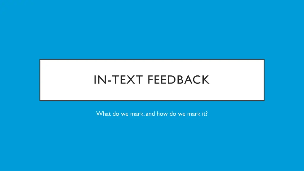 in text feedback