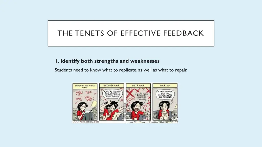 the tenets of effective feedback 1