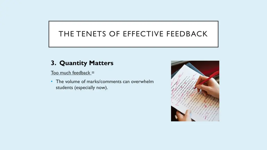 the tenets of effective feedback 5