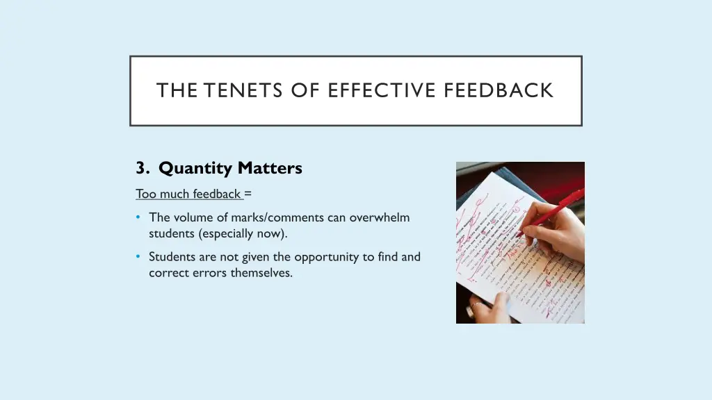 the tenets of effective feedback 6