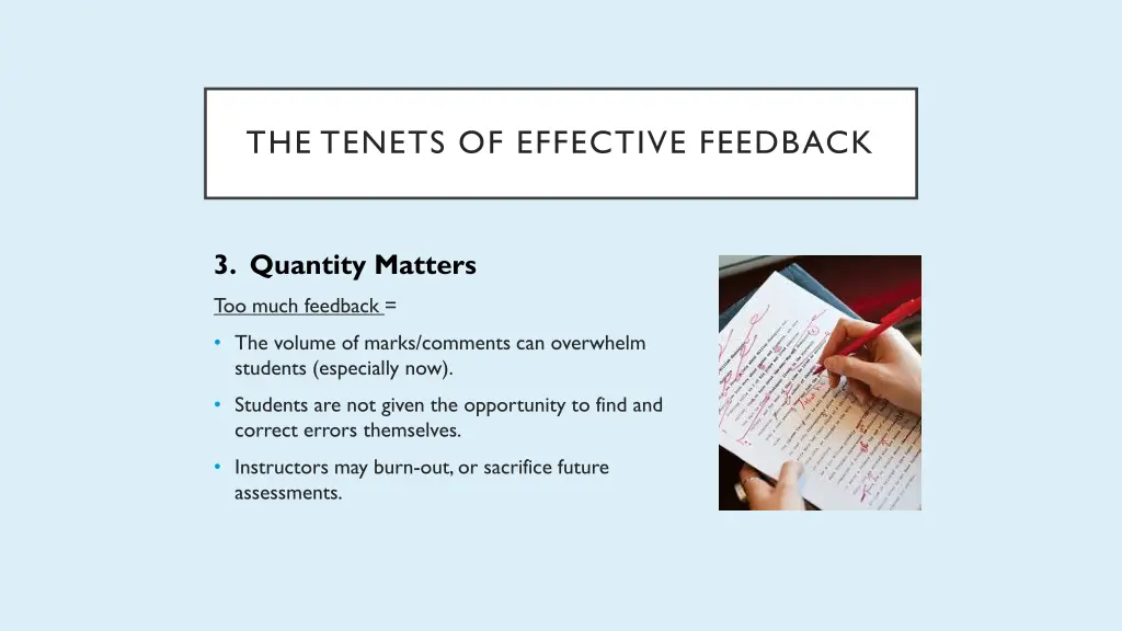 the tenets of effective feedback 7