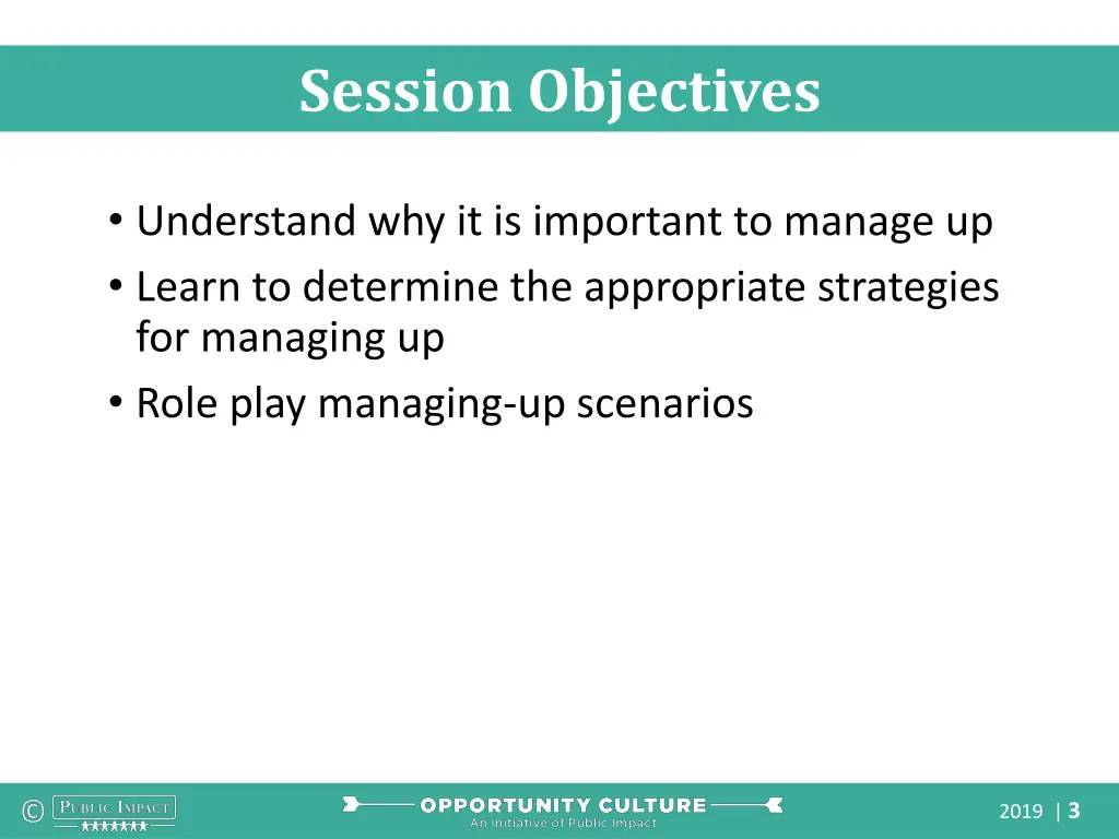 session objectives