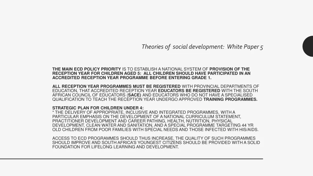 theories of social development white paper 5 3