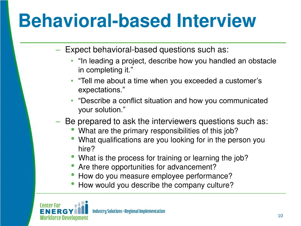 behavioral based interview