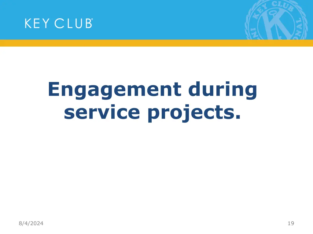 engagement during service projects