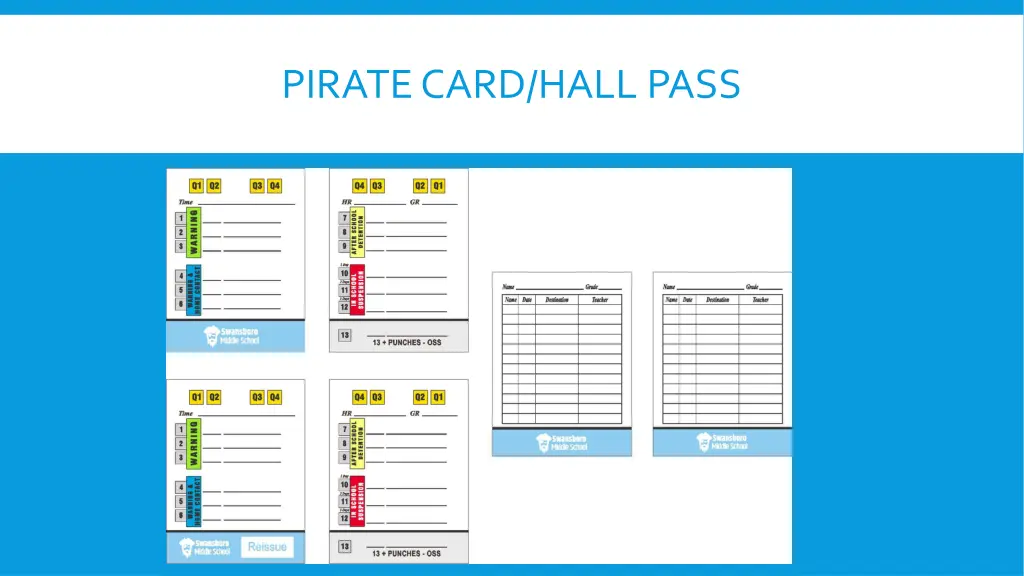 pirate card hall pass