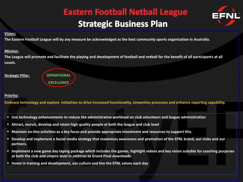 eastern football netball league strategic 4