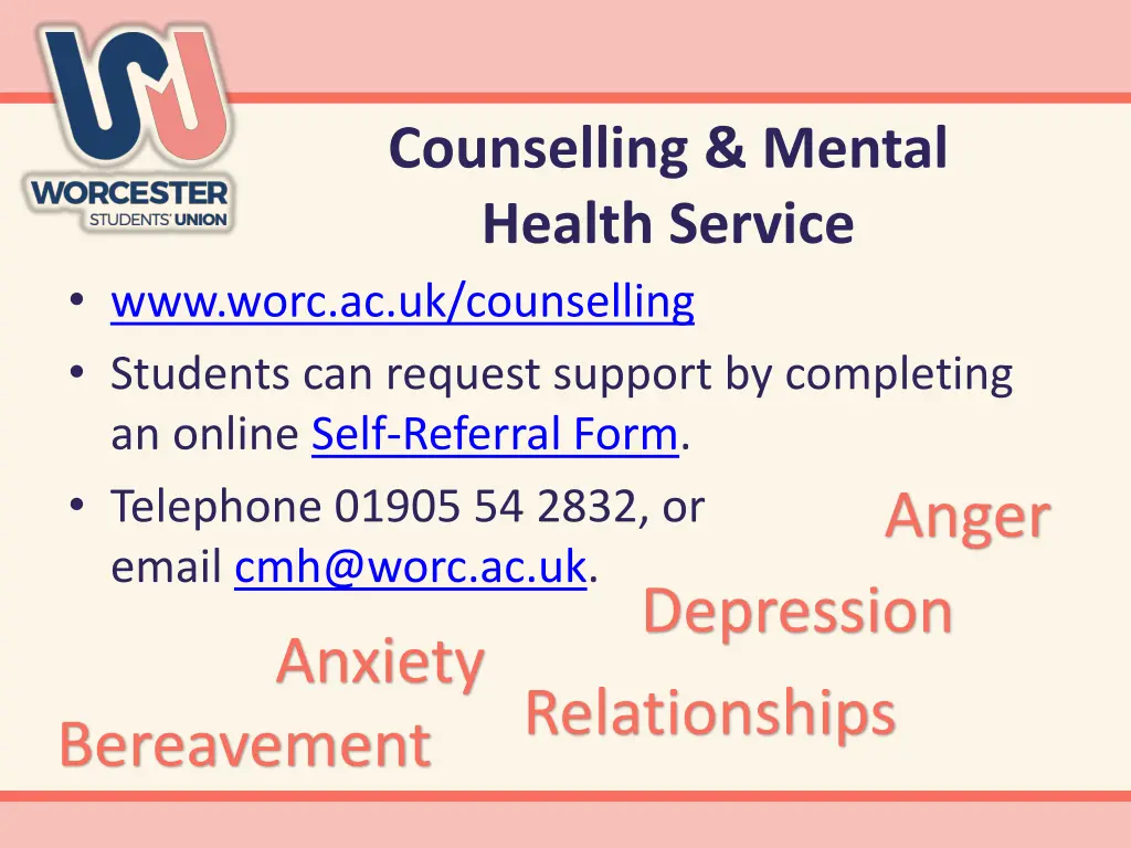 counselling mental health service