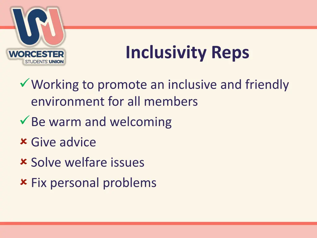 inclusivity reps