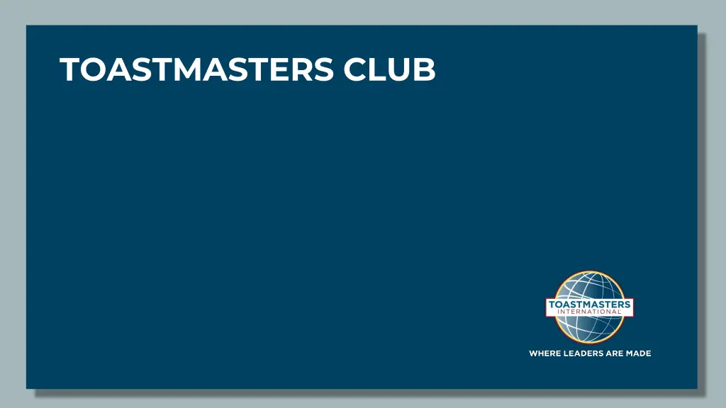 toastmasters club 1