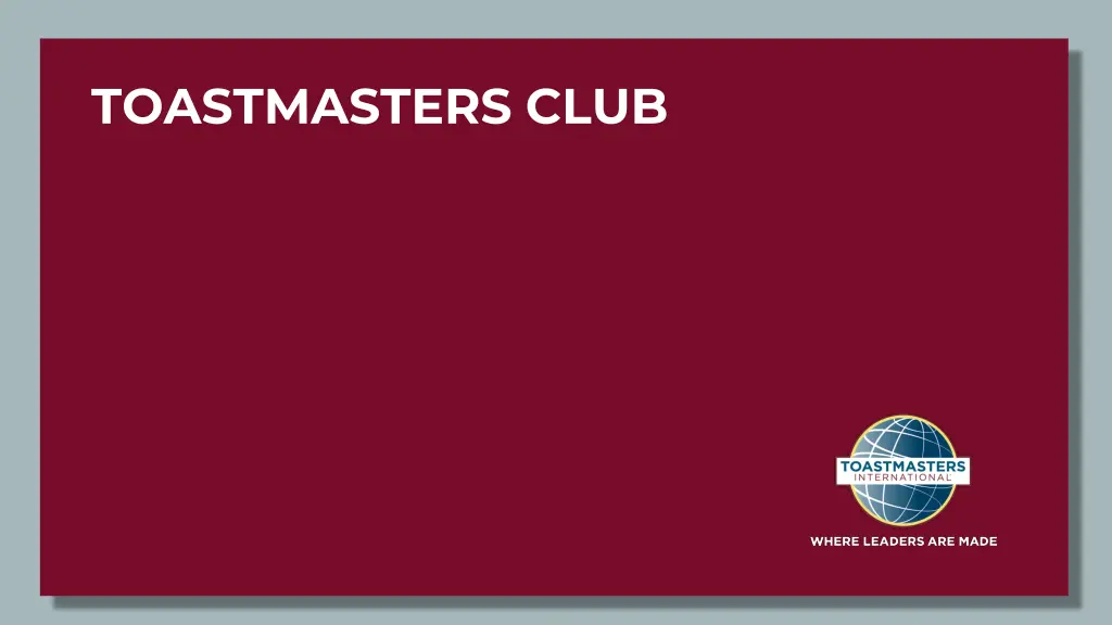 toastmasters club