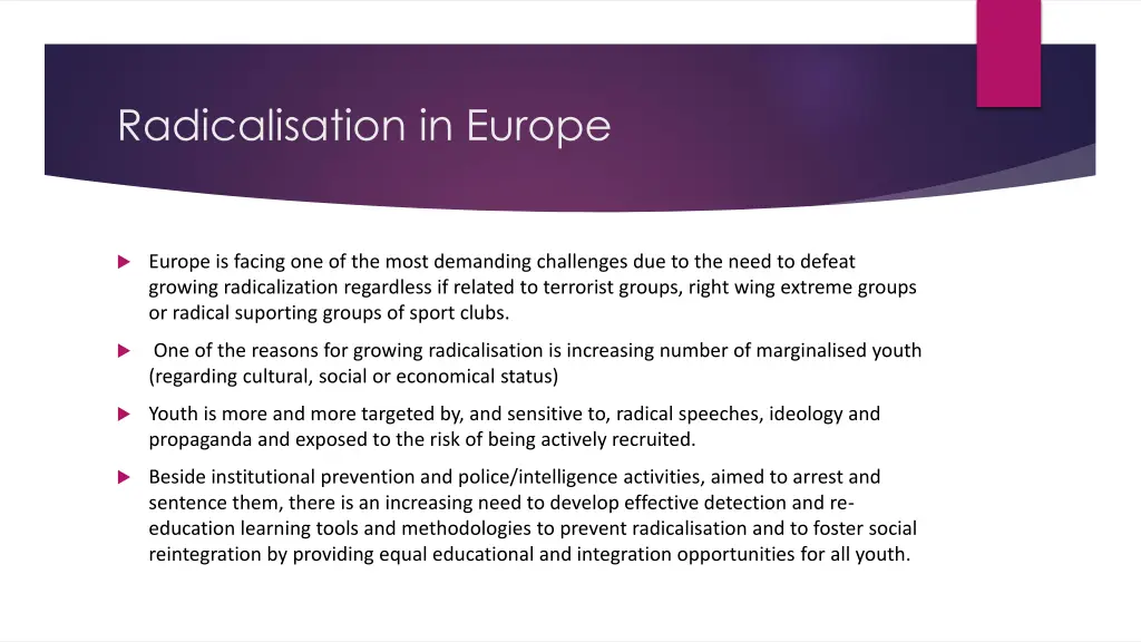 radicalisation in europe