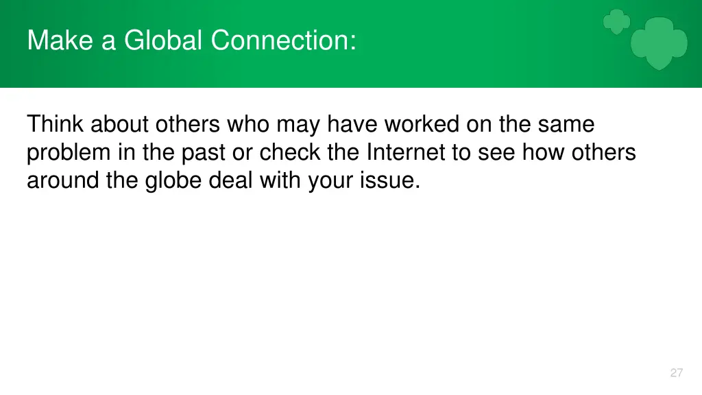 make a global connection