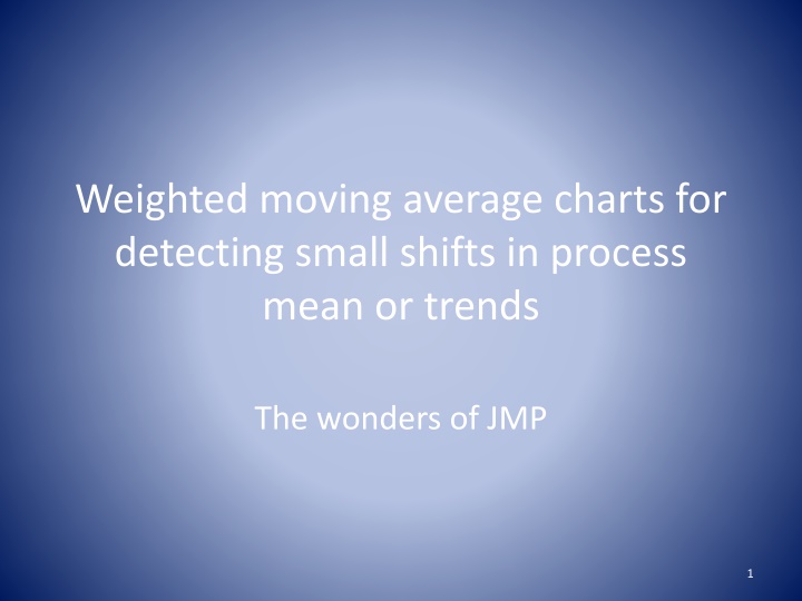 weighted moving average charts for detecting