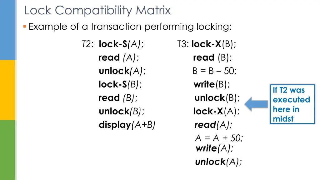 lock compatibility matrix example