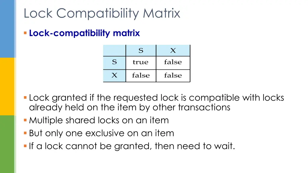 lock compatibility matrix